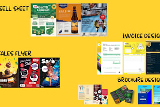 design professional sales flyer sell sheet business brochure invoice design