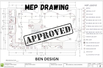 design, redraw electrical drawings and mep drawings for city permit
