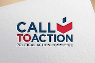do minimalist political campaign logo with unlimited revisions