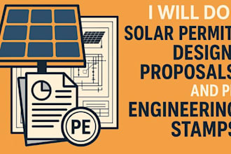 provide solar permit design and load calculation with engineering stamp