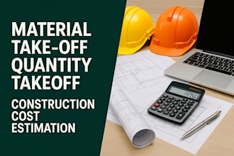 do material take off, quantity take off construction cost estimation