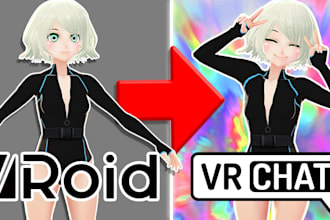 custom 3d vrchat, furry nsfw rig, vr character unity, vrchat avatar, vroid model