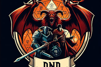 design a fantasy rpg logo dnd image for you