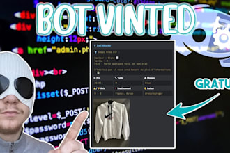 develop vinted monitor bot, vintage bot, vinted discord bot, vinted bot
