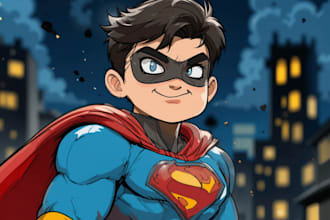 draw your superhero cartoon character