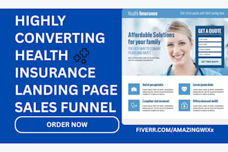build health insurance website life insurance counselling website sales funnel