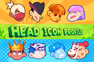 draw profile head icon profile, logo, emote for your stream