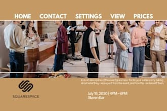 design an engaging squarespace event site with rsvp functionality