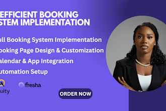 set up fresha, acuity or vagaro online booking and appointment system