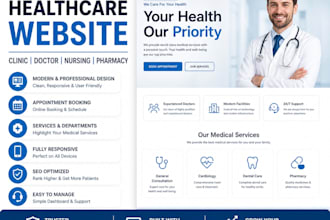 design pharmacy medical website clinic doctor nursing health wordpress website