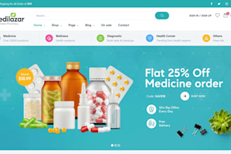 design pharmacy medical website clinic doctor nursing health wordpress website