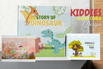 design a unique children book cover for KDP storybooks or ebooks