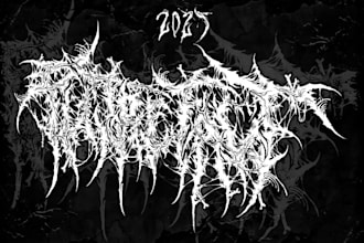 make brutal death metal, deathcore, black metal band logo