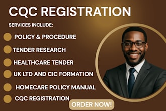 guide and assist with full cqc registration and documentation