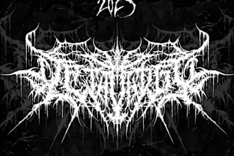 draw extreme death metal logo design for your needs