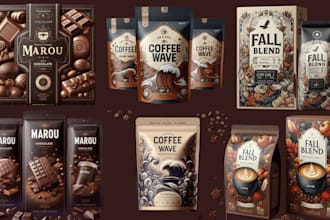 design custom coffee bag, coffee packaging and product label