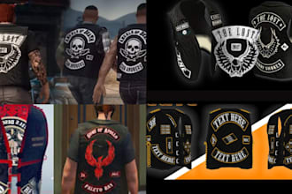 create fivem clothing, mc kuttes with patches biker vests, fivem mlo fivem chain
