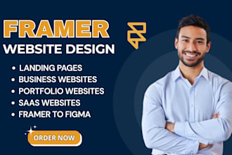 do a professional framer website design figma to framer, framer landing page