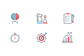 design modern minimal icons that are flat and clean vectors