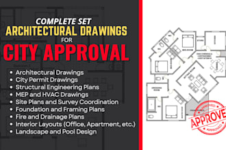 full architectural drafting, 2d floor plan, mep, adu, house plans for approval