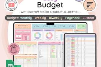 create a custom budget planner and financial forecast in excel or google