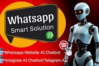 build website ai chatbot, integrate ai chatbot with whatsapp telegram ai chatbot