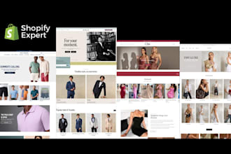 design a modern and perfect shopify clothing or fashion store