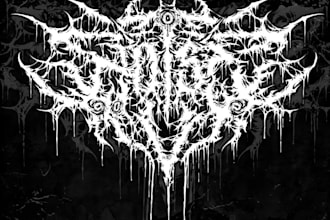 design you a brutal death metal, slamming, deathcore logo