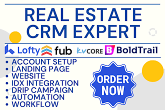set up and manage real estate crm follow up boss kvcore idx lofty crm boldtrail