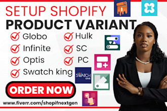 setup shopify store product variant globo swatch king sc pc infinite optis hulk