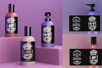 design eye catching soap label, hand sanitizer, hand wash, packaging  box design