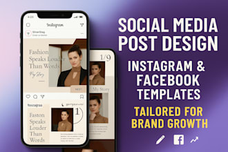 design social media posts, instagram post fb ads  post, carousel posts