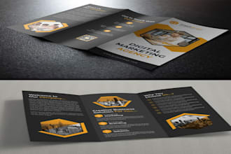 design business brochures, professional real estate flyers, marketing materials