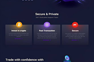 crypto website crypto wallet integration blockchain website exchange dashboard