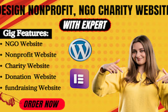 nonprofit website wordpress, charity website donation website 501c3 ngo website