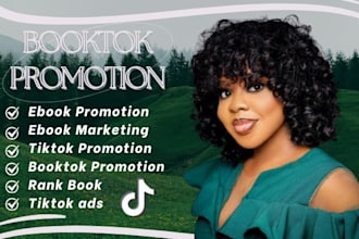 promote your book or ebook on my booktok tiktok ranking book cover design