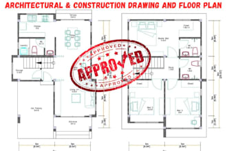 draw architectural floor plan, house plan, site plan drawing for building permit