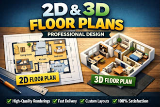 do autocad 2d floor plan drawing, 3d floor plan design 3d architecture rendering