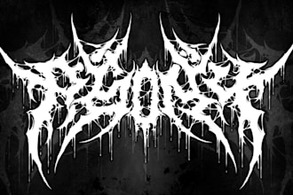 design an atmospheric black metal and dungeon synth logo