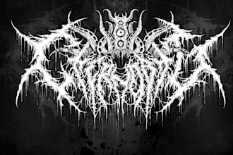 create death metal, black metal, and brutal death metal logo