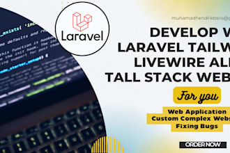 develop website or system with laravel