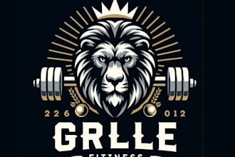 create luxury lion gorilla wolf gym fitness etc logo