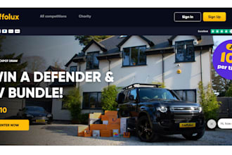 design high converting raffle website or wordpress competition website