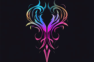 design fantasy monogram logo for apparel, gaming, or personal branding