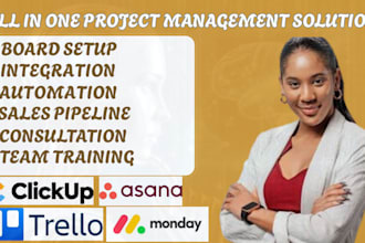 setup monday crm board monday workflow clickup trello asana notion airtable