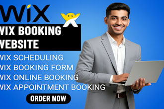 design a wix website with booking, scheduling, and calendar features revamp wix