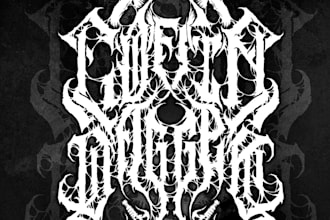 design death metal, black metal and heavy metal logo for your band