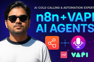 build n8n ai agent, vapi ai cold calling agent with n8n automation