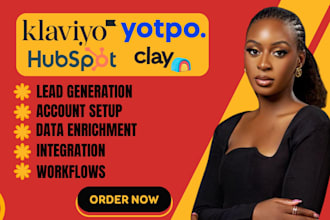 setup clay, clay com, hubspot crm, klaviyo, instantly ai, yotpo sms apollo io