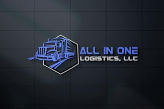 design trucking transport logistics and towing truck logo